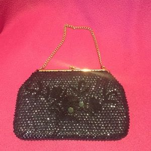 Vintage Black Sequin Bag